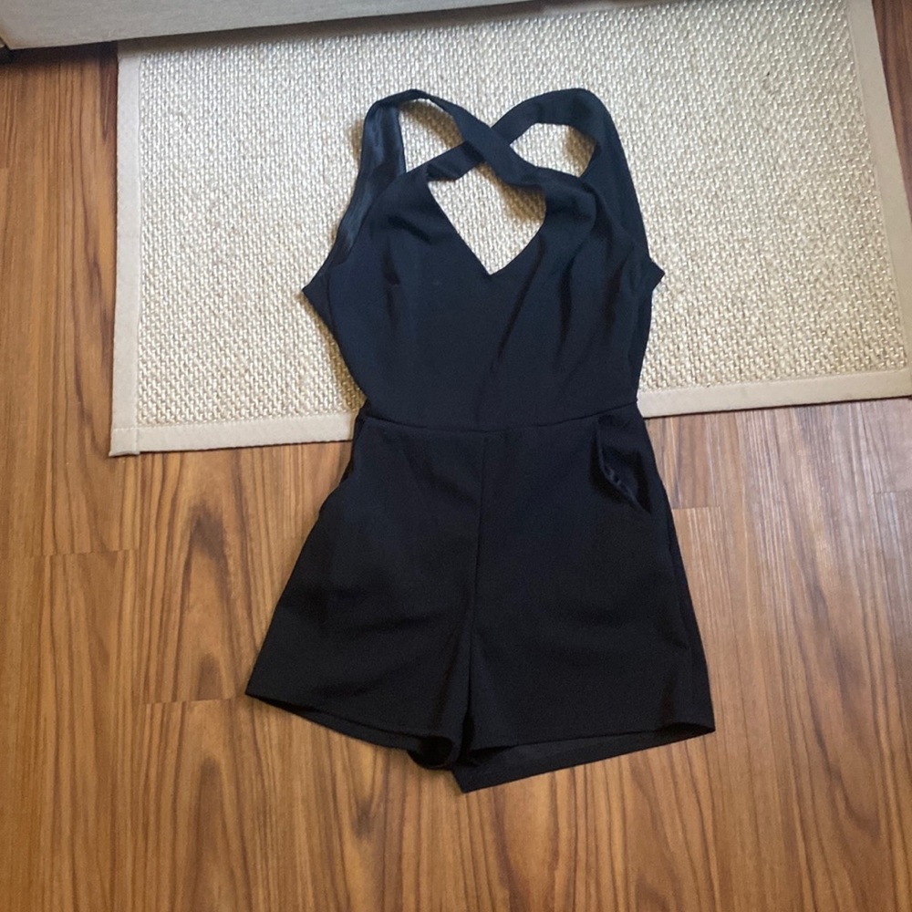 Crystal sky black romper